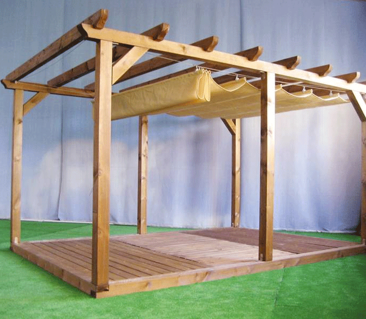 Store de pergola 3x4 Perméable (kit complet)