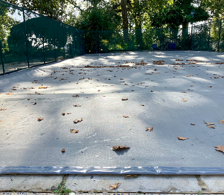 Couverture d'hivernage (grille) à sangle pour piscine